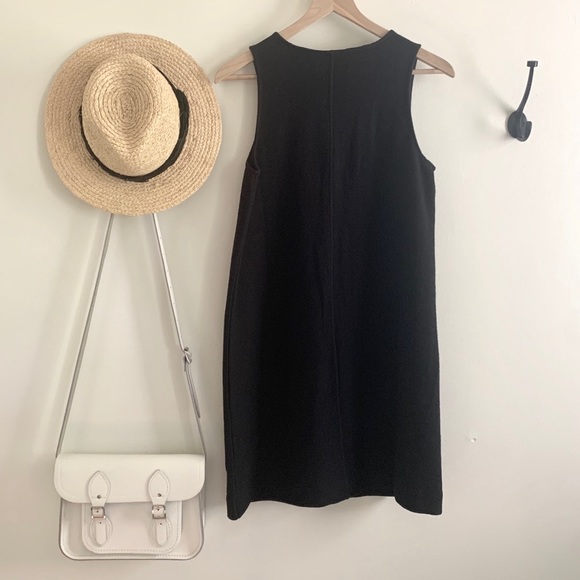 Madewell Texture & Thread Black Button Front Dress - Picture 4 of 6